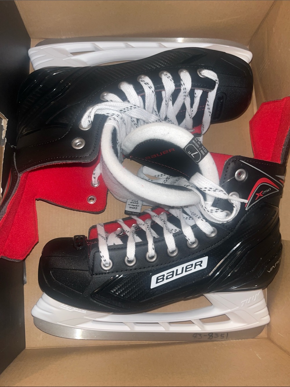 Bauer Skate Box with Black, Red and White Graphics